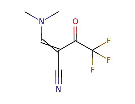 Molecular Structure of 339011-85-7 (2-((dimethylamino)methylene)-4,4,4-trifluoro-3-oxobutyronitrile)