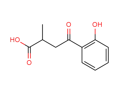 Molecular Structure of 99865-80-2 (4-(2-hydroxy-phenyl)-2-methyl-4-oxo-butyric acid)
