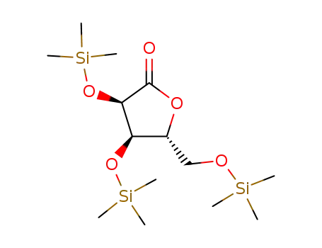 Molecular Structure of 10589-34-1 (2-O,3-O,5-O-Tris(trimethylsilyl)-D-ribonic acid γ-lactone)