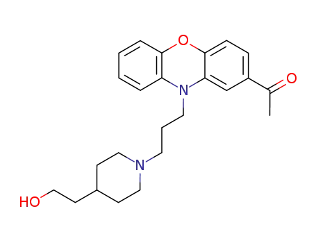 Molecular Structure of 105000-88-2 (1-(10-{3-[4-(2-hydroxyethyl)piperidin-1-yl]propyl}-10H-phenoxazin-2-yl)ethanone)
