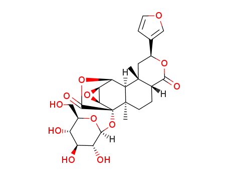 Molecular Structure of 105661-49-2 (2-(furan-3-yl)-6a,9b-dimethyl-4,11-dioxodecahydro-2H-9,7-(epoxymethano)[1]benzoxireno[3,4-f]isochromen-7(4H)-yl hexopyranoside)
