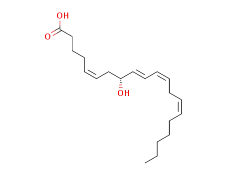 Molecular Structure of 105500-09-2 (8(R)-HYDROXY-(5Z,9E,11Z,14Z)-EICOSATETRAENOIC ACID)