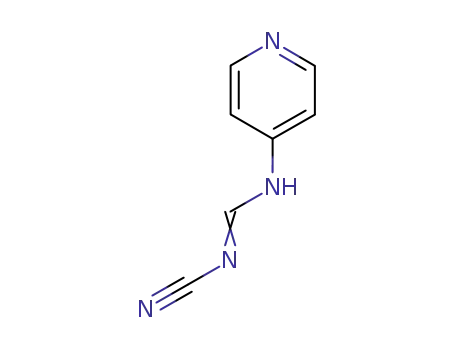 Molecular Structure of 105364-26-9 (Methanimidamide, N-cyano-N-4-pyridinyl- (9CI))