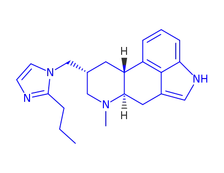 Molecular Structure of 105579-53-1 ((8beta,10xi)-6-methyl-8-[(2-propyl-1H-imidazol-1-yl)methyl]ergoline)