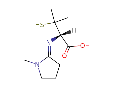 Molecular Structure of 105099-11-4 ((E)-N-(1-methylpyrrolidin-2-ylidene)-3-sulfanyl-L-valine)