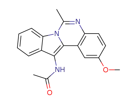 Molecular Structure of 105221-04-3 (N-(2-methoxy-6-methylindolo[1,2-c]quinazolin-12-yl)acetamide)