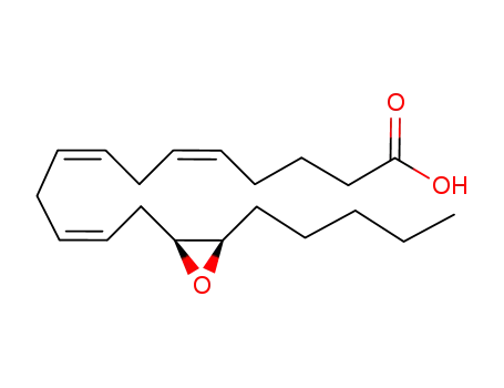 Molecular Structure of 105304-92-5 (14(R),15(S)-EPOXY-(5Z,8Z,11Z)-EICOSATRIENOIC ACID)
