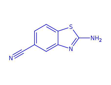 Molecular Structure of 105314-08-7 (5-Benzothiazolecarbonitrile,2-amino-(9CI))