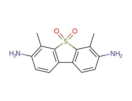 Molecular Structure of 105524-04-7 (4,6-Dimethyl-3,7-diaminodibenzothiophene 5,5-dioxide)