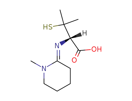Molecular Structure of 105099-13-6 ((E)-N-(1-methylpiperidin-2-ylidene)-3-sulfanyl-L-valine)