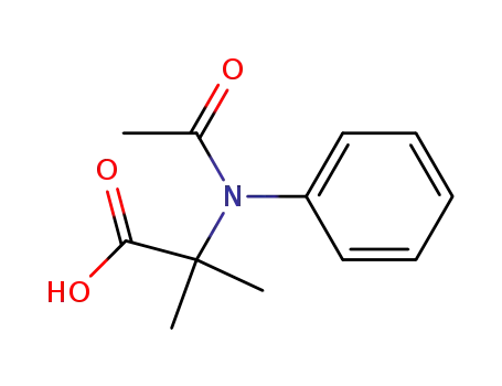 Molecular Structure of 105901-29-9 (Alanine,  N-acetyl-2-methyl-N-phenyl-)
