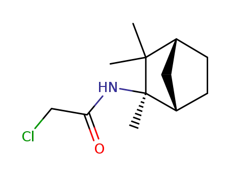 Molecular Structure of 105838-50-4 (2-CHLORO-N-(2,3,3-TRIMETHYL-BICYCLO[2.2.1]HEPT-2-YL)-ACETAMIDE)