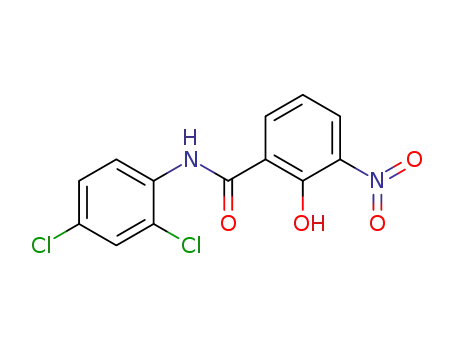Molecular Structure of 10515-50-1 (N-(2,4-dichlorophenyl)-2-hydroxy-3-nitrobenzamide)