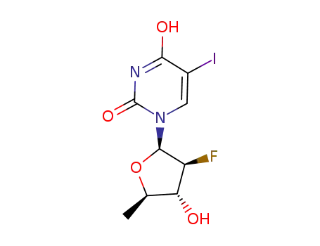 1-(2,5-dideoxy-2-fluoro-beta-D-arabinofuranosyl)-5-iodopyrimidine-2,4(1H,3H)-dione