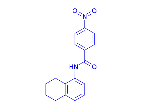 Molecular Structure of 105772-56-3 (4-nitro-N-(5,6,7,8-tetrahydronaphthalen-1-yl)benzamide)