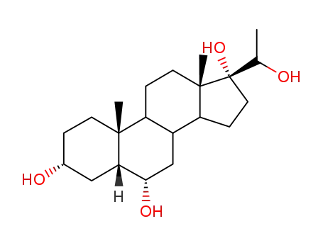 Molecular Structure of 10540-12-2 (pregnane-3,6,17,20-tetrol)