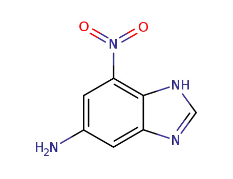 Molecular Structure of 10597-50-9 (1H-Benzimidazol-5-amine,7-nitro-(9CI))