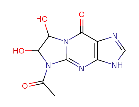 9H-Imidazo[1,2-a]purin-9-one,  5-acetyl-1,5,6,7-tetrahydro-6,7-dihydroxy-  (9CI)