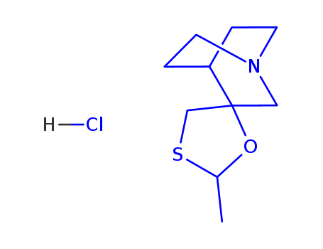 Spiro[1-azabicyclo[2.2.2]octane-3,5'-[1,3]oxathiolane],2'-methyl-, hydrochloride (1:1), (2'R,3R)-rel-