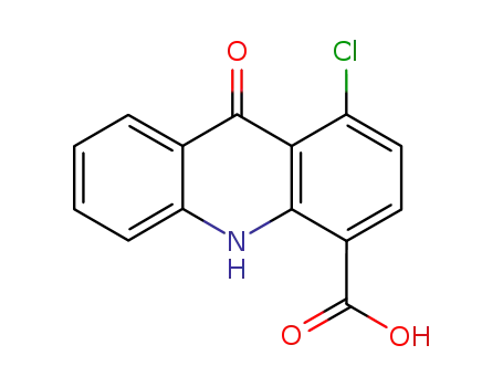 Molecular Structure of 80258-99-7 (1-CHLORO-9,10-DIHYDRO-9-OXO-4-ACRIDINECARBOXYLIC ACID)