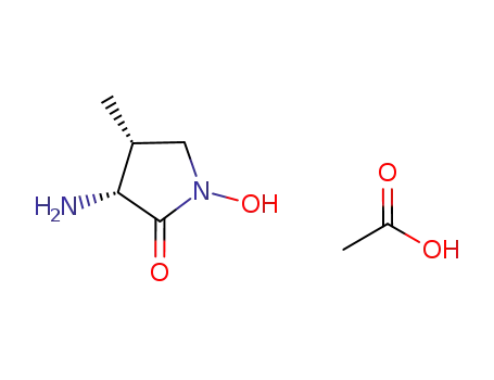 Molecular Structure of 1820583-82-1 ((3S,4S)-3-AMino-1-hydroxy-4-Methyl-2-pyrrolidinone Acetate)