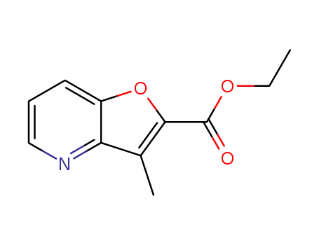 Molecular Structure of 107096-10-6 (3-methylfuro<3,2-b>pyridine-2-carboxylic acid, ethyl ester)