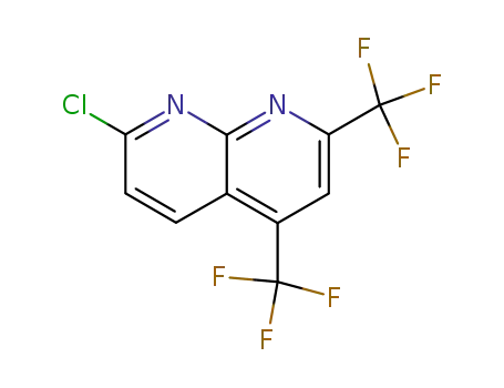 Molecular Structure of 106582-41-6 (7-CHLORO-2,4-BIS(TRIFLUOROMETHYL)[1,8]NAPHTHYRIDINE)