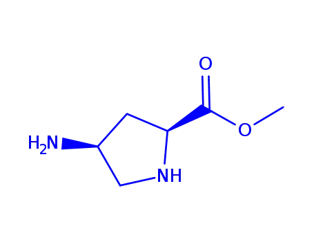 Molecular Structure of 1060775-42-9 ((2S,4R)-methyl 4-aminopyrrolidine-2-carboxylate)
