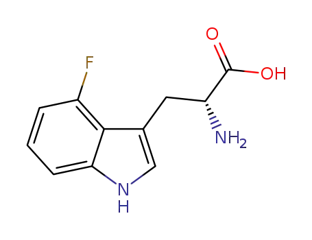 Molecular Structure of 110221-04-0 (4-FLUORO-D-TRYPTOPHAN)