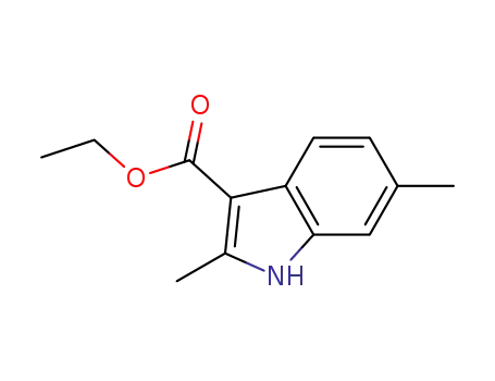 Molecular Structure of 1069123-92-7 (1H-indole-3-carboxylic acid, 2,6-diMethyl-, ethyl ester)