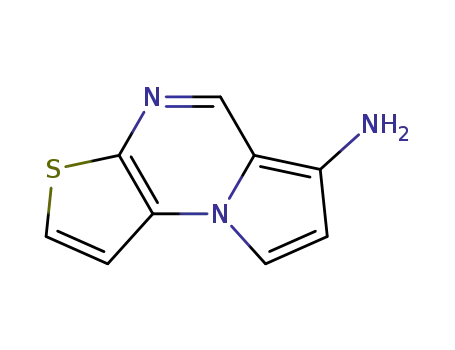 Molecular Structure of 106723-67-5 (Pyrrolo[1,2-a]thieno[2,3-e]pyrazin-6-amine (9CI))