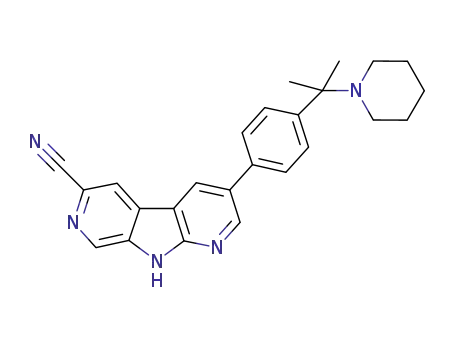 3-(4-(2-(piperidin-1-yl)propan-2-yl)phenyl)-9H-pyrrolo[2,3-b:5,4-c′]dipyridine-6-carbonitrile