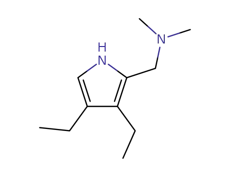 Molecular Structure of 16200-51-4 ((3,4-diethyl-pyrrol-2-ylmethyl)-dimethyl-amine)