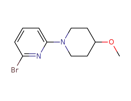Molecular Structure of 1061750-29-5 (2-bromo-6-(4-methoxypiperidin-1-yl)pyridine)