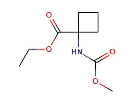Cyclobutanecarboxylic acid, 1-[(methoxycarbonyl)amino]-, ethyl ester (9CI)