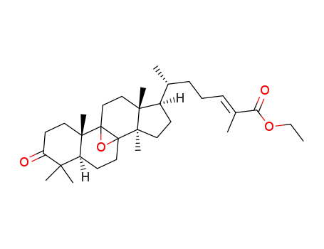 ethyl (6R,E)-2-methyl-6-((5R,10S,13R,14R,17R)-4,4,10,13,14-pentamethyl-3-oxotetradecahydro-1H-8,9-epoxycyclopenta[a]phenanthren-17-yl)hept-2-enoate