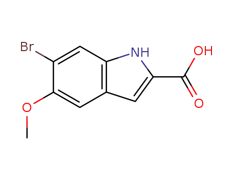 Molecular Structure of 128593-41-9 (6-Bromo-5-methoxy-1H-indole-2-carboxylic acid)