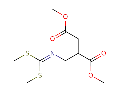 Molecular Structure of 106762-11-2 (2-[[[Bis(methylthio)methylene]amino]methyl]butanedioic acid dimethyl ester)