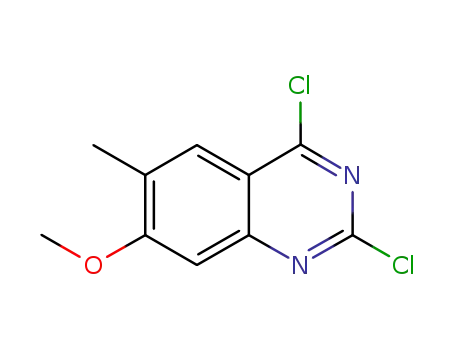 Molecular Structure of 1072895-84-1 (2,4-dichloro-7-Methoxy-6-Methylquinazoline)