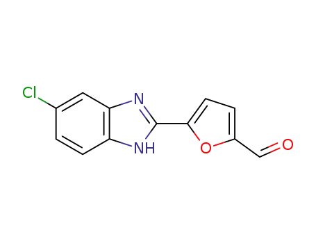 Molecular Structure of 106996-88-7 (5-(6-chloro-1H-benzimidazol-2-yl)furan-2-carbaldehyde)