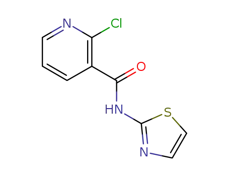 Molecular Structure of 85678-90-6 (2-chloro-N-(1,3-thiazol-2-yl)pyridine-3-carboxamide)