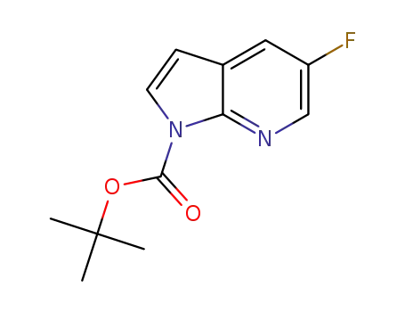 Molecular Structure of 928653-77-4 (5-FLUORO-PYRROLO[2,3-B]PYRIDINE-1-CARBOXYLICACIDTERT-BUTYLESTER)