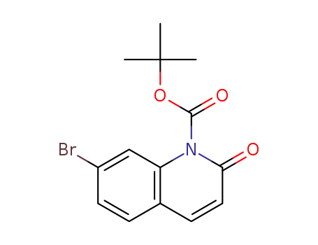 Molecular Structure of 1068437-26-2 (tert-Butyl 7-broMo-2-oxoquinoline-1(2H)-carboxylate)