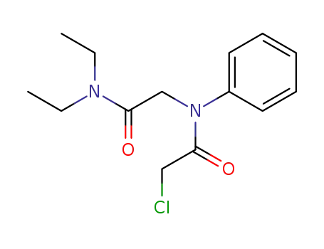 Molecular Structure of 106321-35-1 (2-chloro-N-(diethylcarbamoylmethyl)-N-phenyl-acetamide)