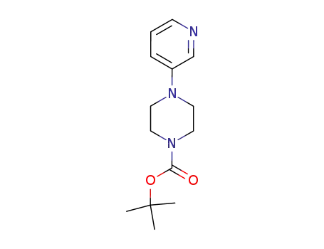 Molecular Structure of 223797-47-5 (1-PIPERAZINECARBOXYLIC ACID, 4-(3-PYRIDINYL)-, 1,1-DIMETHYLETHYL ESTER)