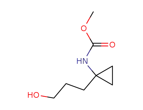 Molecular Structure of 106568-37-0 (Carbamic  acid,  [1-(3-hydroxypropyl)cyclopropyl]-,  methyl  ester  (9CI))