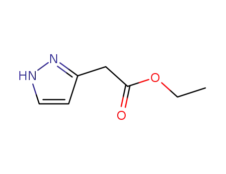Molecular Structure of 82668-50-6 ((1H-Pyrazol-3-yl)acetic acid ethyl ester)