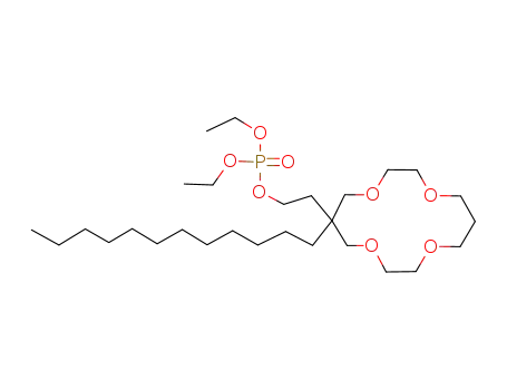 Molecular Structure of 106868-29-5 (6-DODECYL(14-CROWN-4)-6-ETHANOL DIETHYLPHOSPHATE)