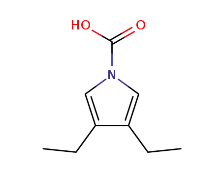 Molecular Structure of 82471-62-3 (3,4-Diethyl-pyrrole-1-carboxylic acid)