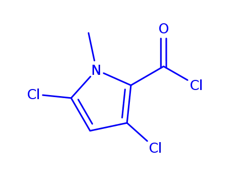Molecular Structure of 106116-35-2 (1H-Pyrrole-2-carbonyl chloride, 3,5-dichloro-1-methyl- (9CI))